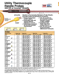 Thumbnail of document Data Sheet - THSS-14G Handheld Thermocouple Probes w/Fixed Length or Retractable Cable